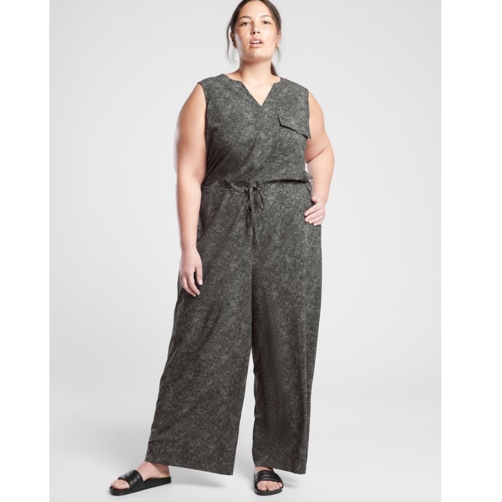 Athleta Topanga Wide Leg Printed Jumpsuit‎ Size 2X